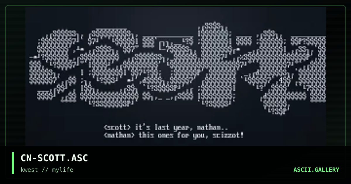 CN-SCOTT.ASC, by cain, 1997