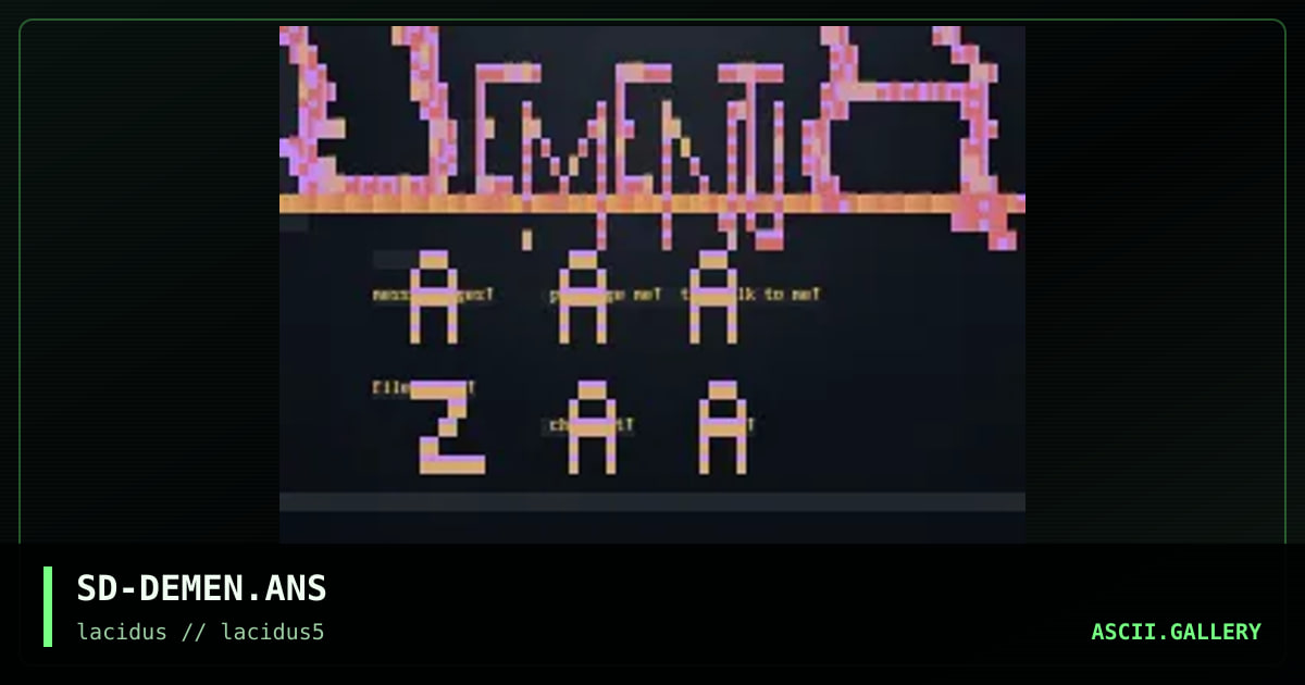 SD-DEMEN.ANS, by silver dagger, 1997