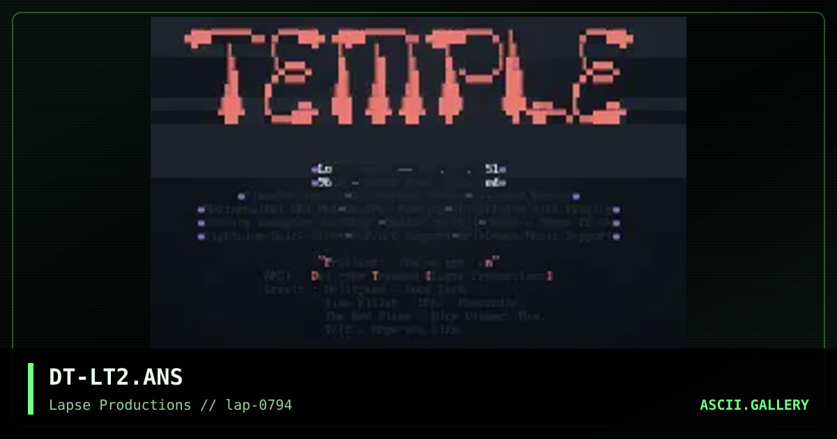 Lost Temple, by delirium tremens, 1994