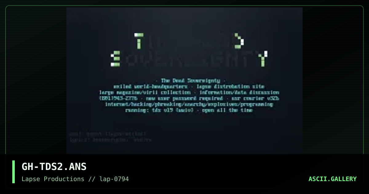 The Dead Sovereignty, by ghent, 1994