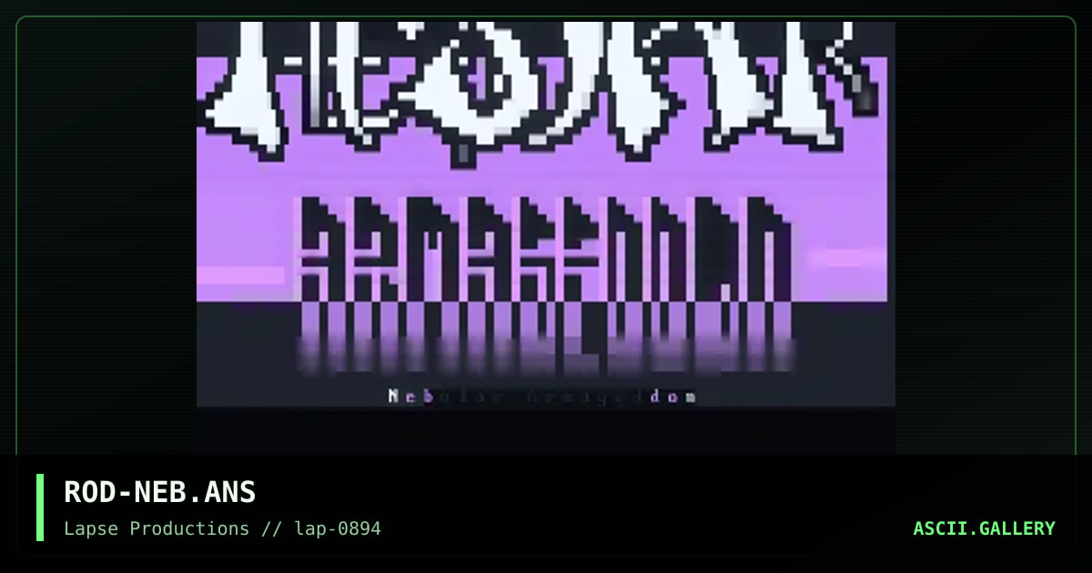 Nebular Armageddon, by rodent, 1994