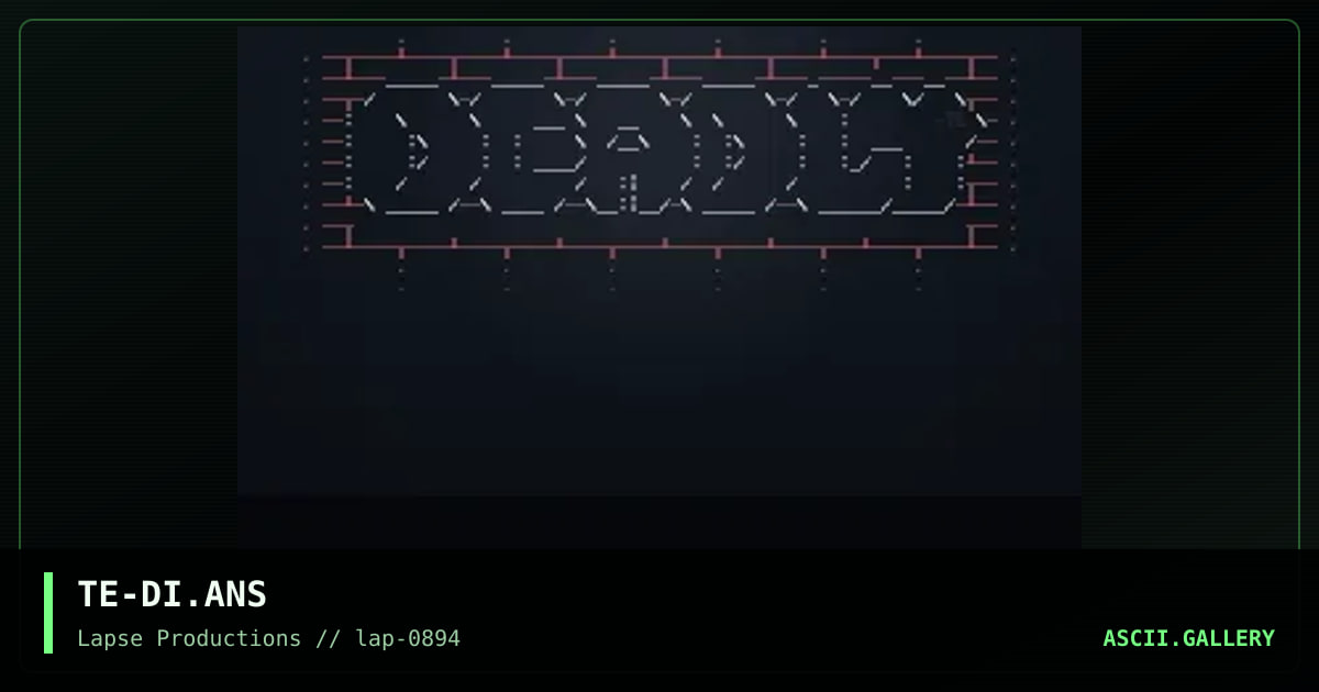 Deadly Intoxication, by tae, 1994