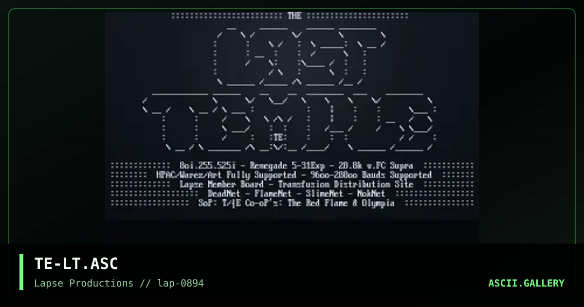 The Lost Temple, by tae, 1994