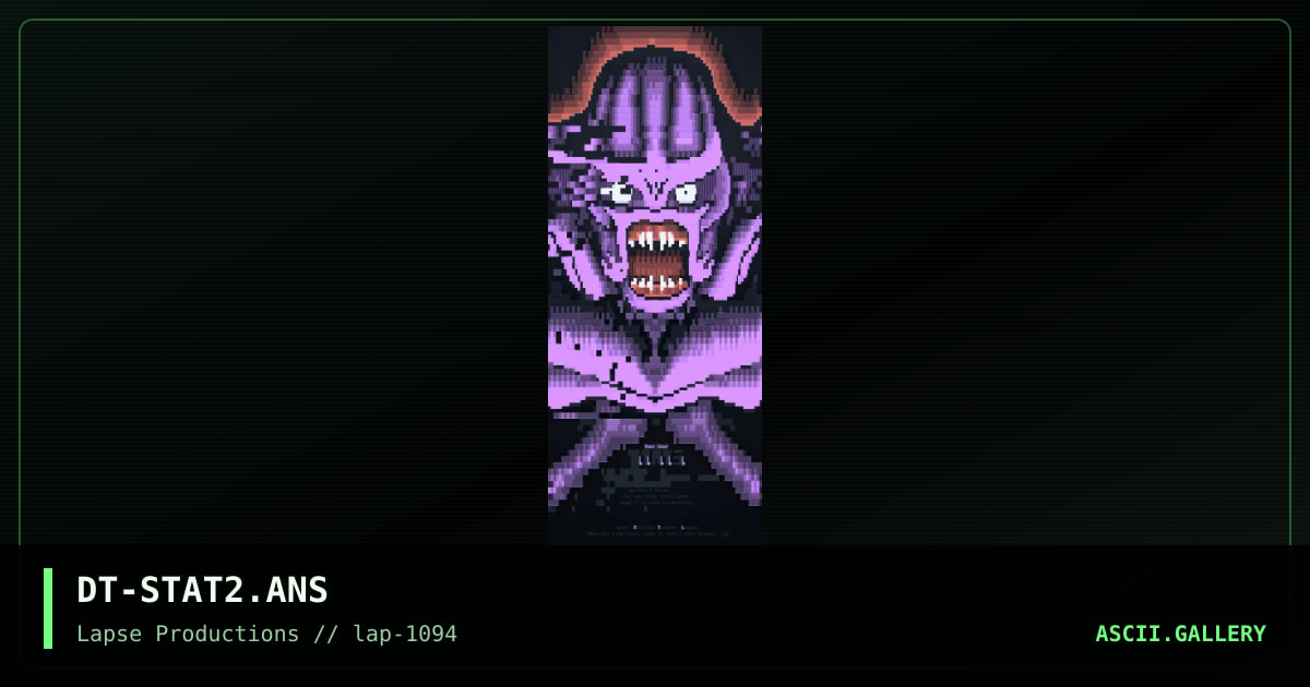 Stat Ansi, by delirium tremens, 1994