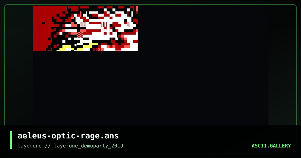 optic rage, by aeleus, 2019