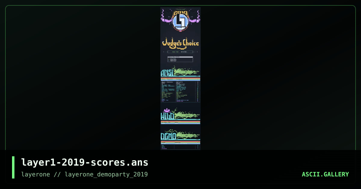 LayerOne 2019 Demoparty Results, by smooth, pinguino, 2019