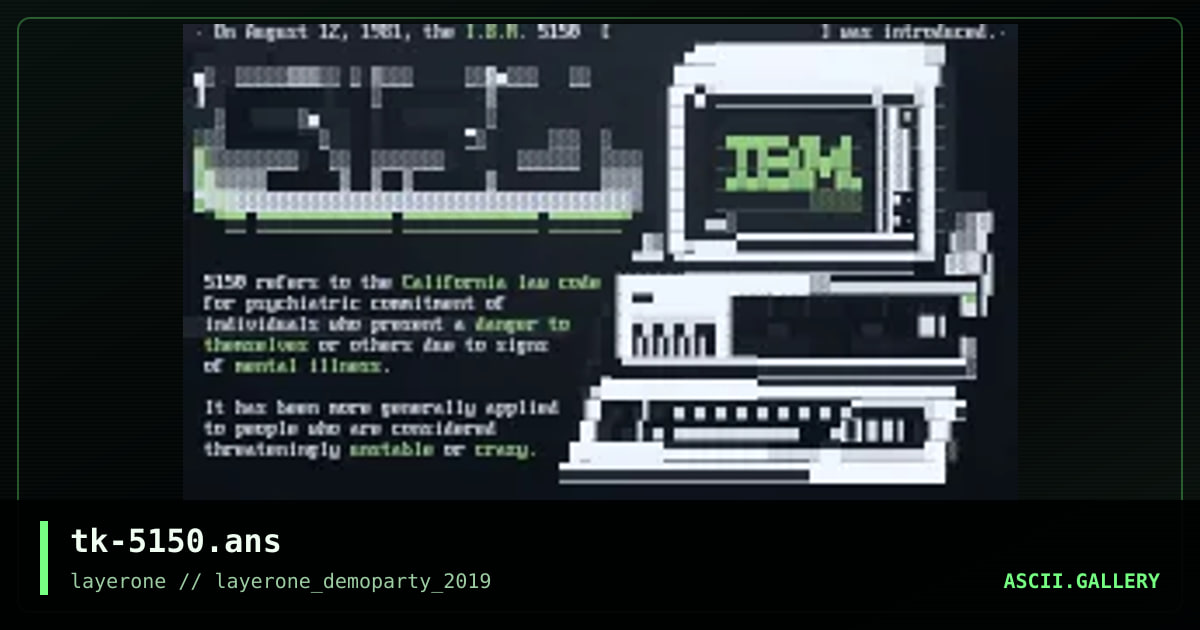IBM 5150, by the knight, 2019