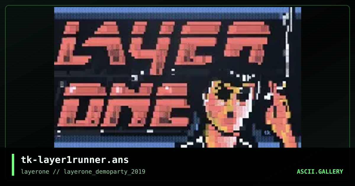 Layer1 Runner, by the knight, 2019