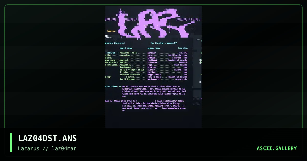distro site list #04, by neophyte, 1997