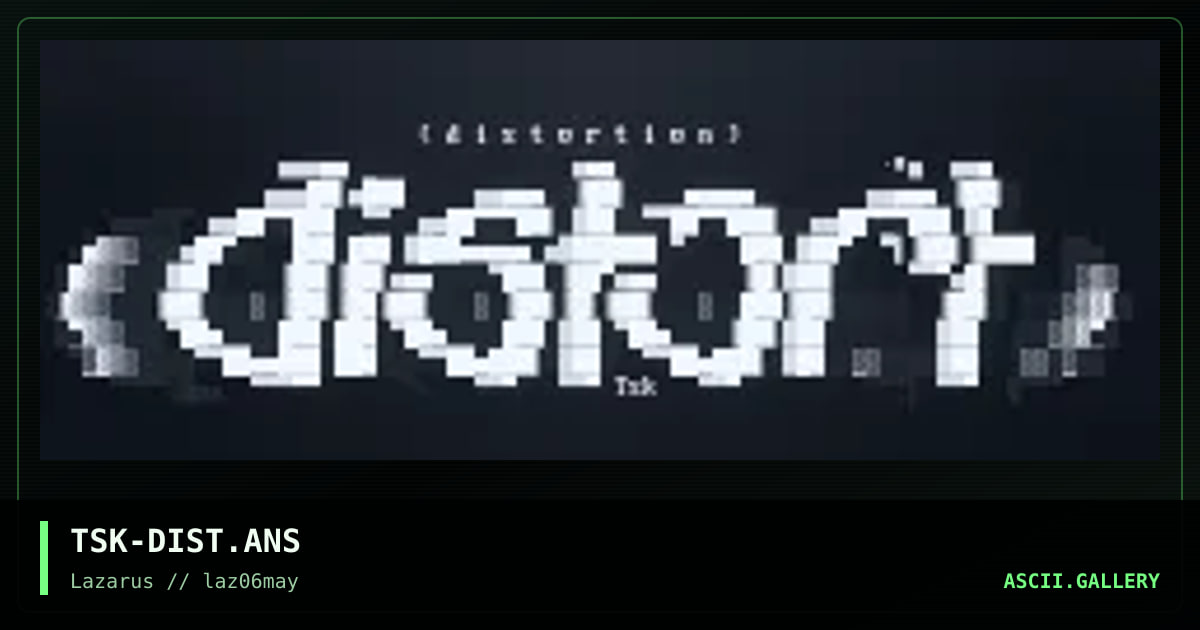 distortion, by the silent killer, 1997