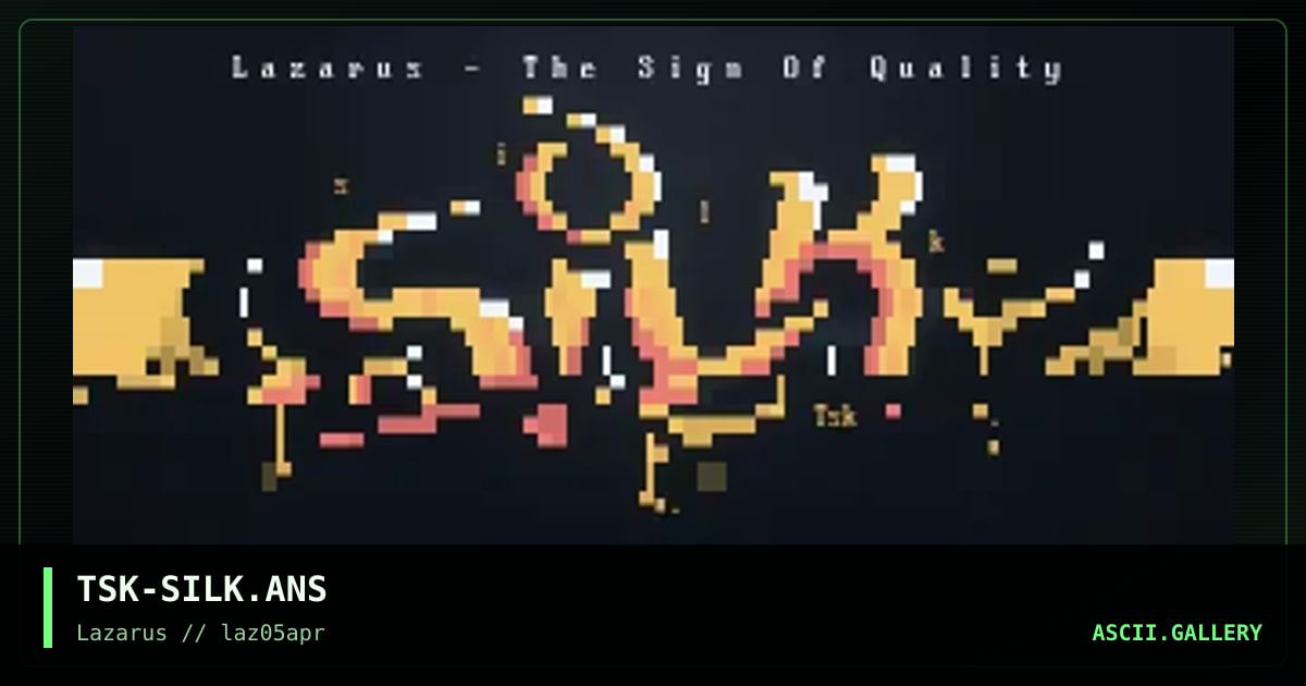TSK-SILK.ANS, by the silent killer, 1997