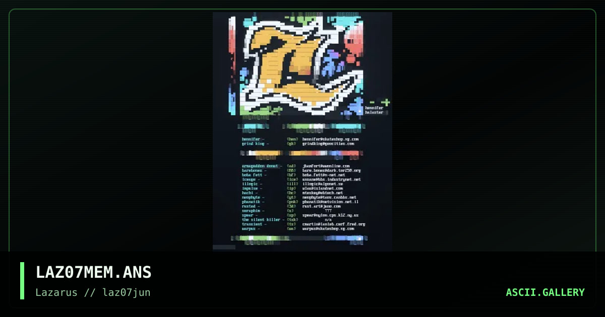 laz07 memberlist, by lazarus, 1997