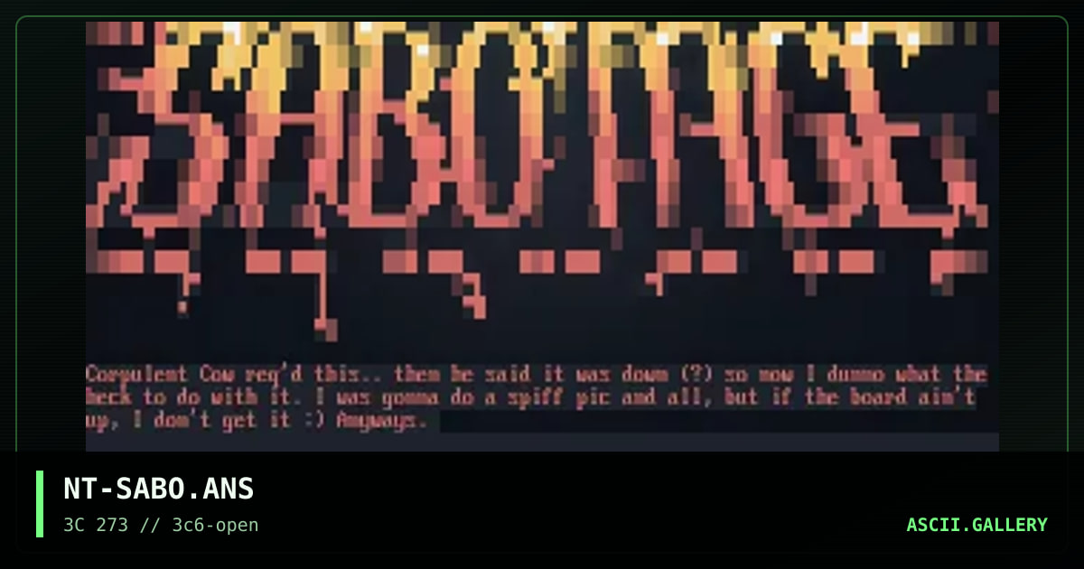 NT-SABO.ANS, by nootropic, 1996