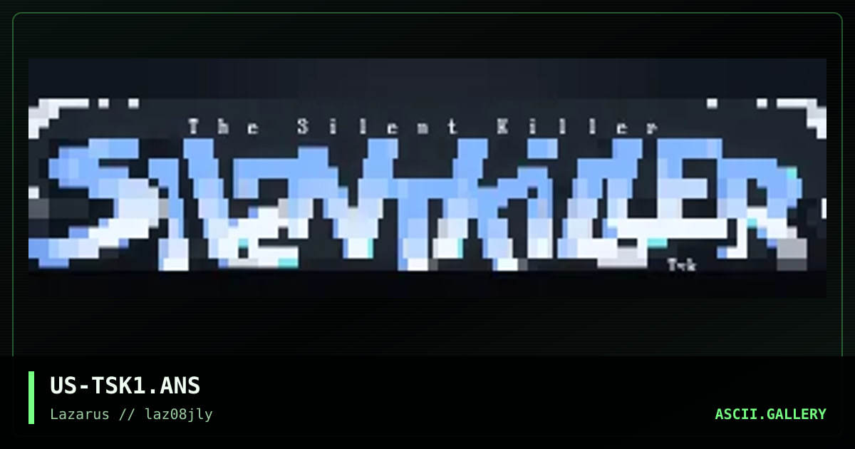 tsk font, by the silent killer, hennifer, 1997