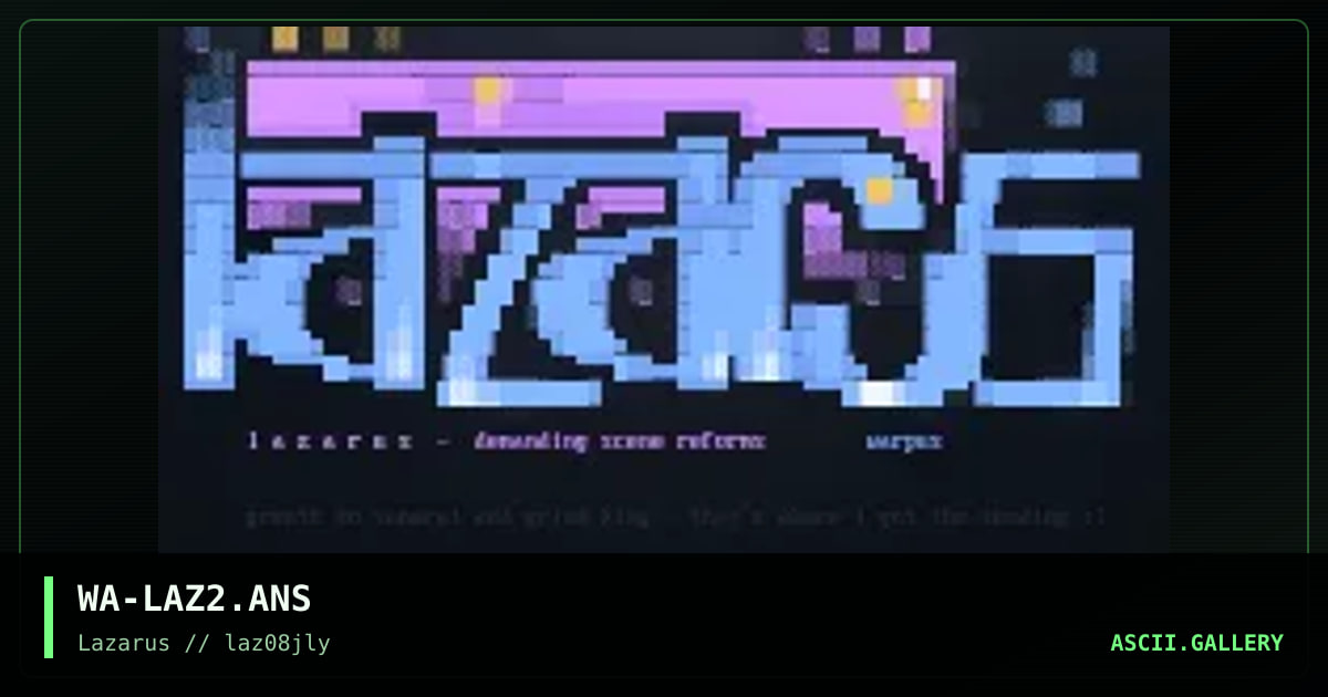 lazarus promo, by warpus, 1997