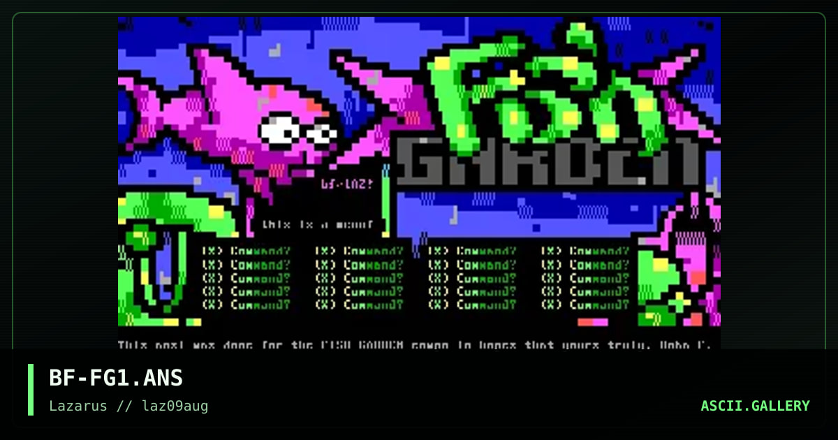 tHE fISH gARDEN!?, by boba fett, 1997