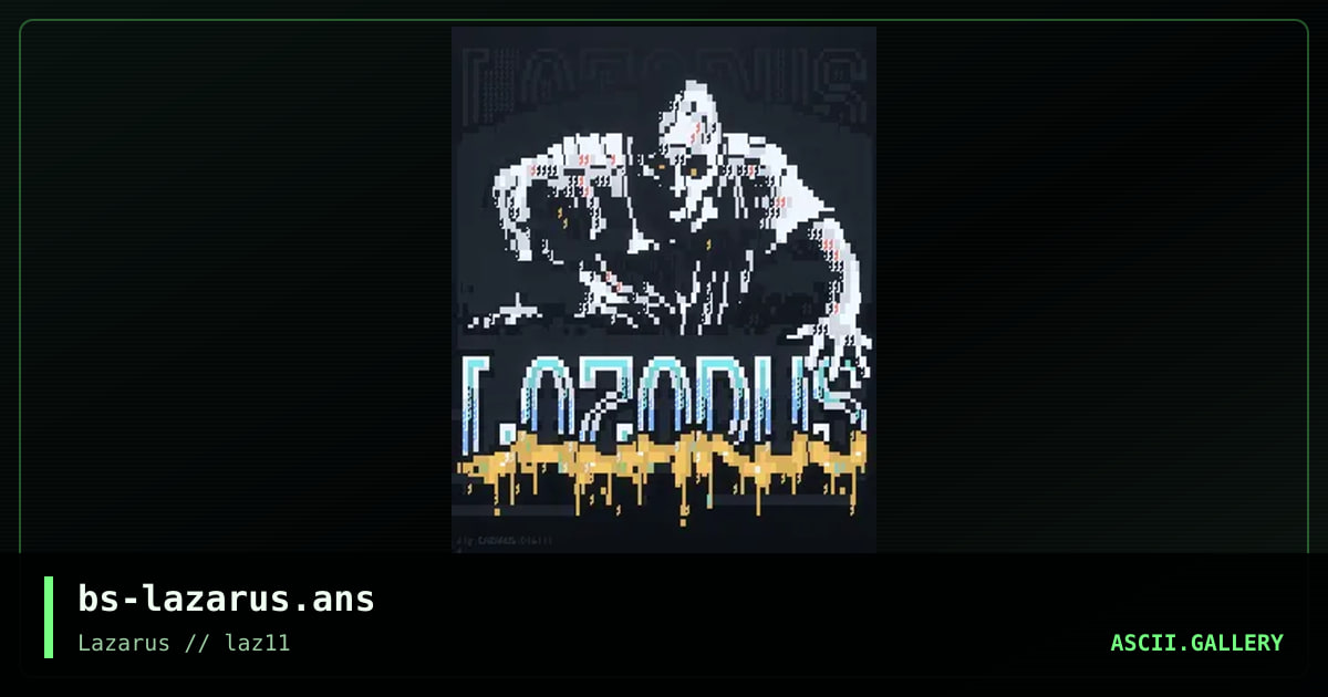 lazarus, by burps, 2020