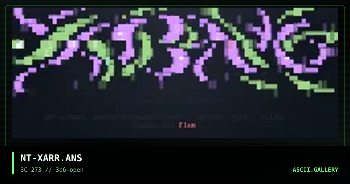 NT-XARR.ANS, by nootropic, 1996