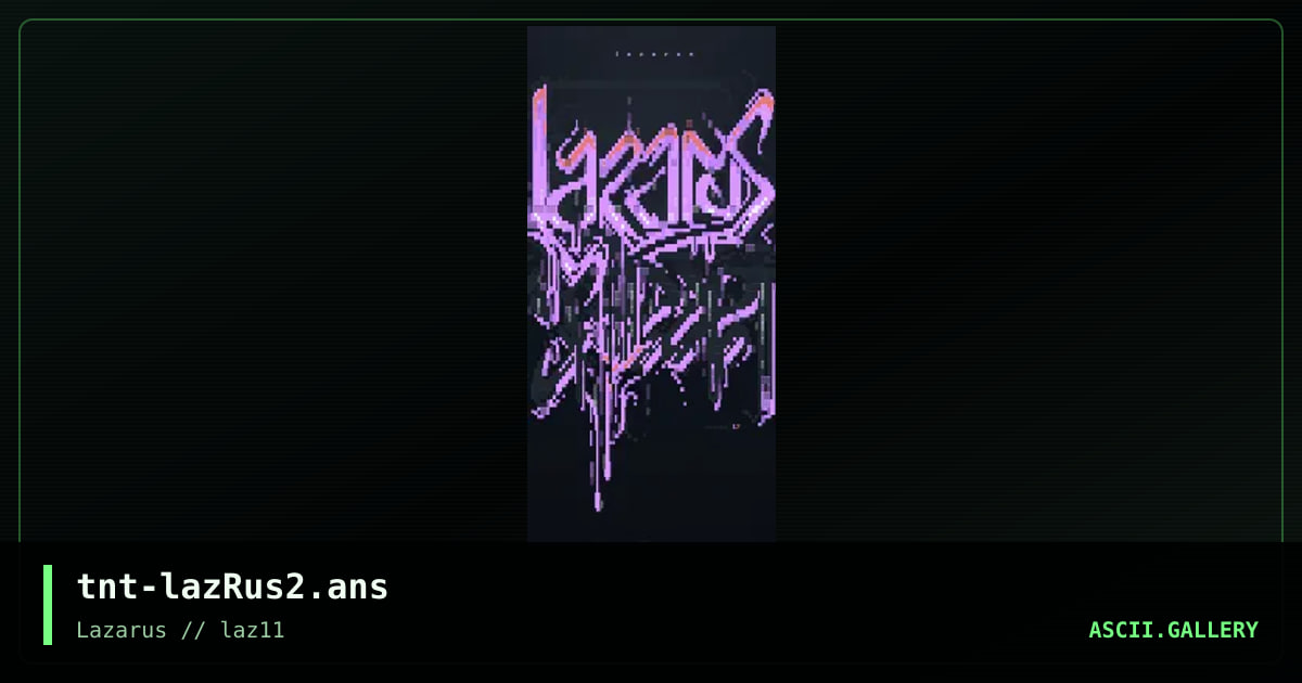 l  a  z  a  r  u  s, by tainted, 2020