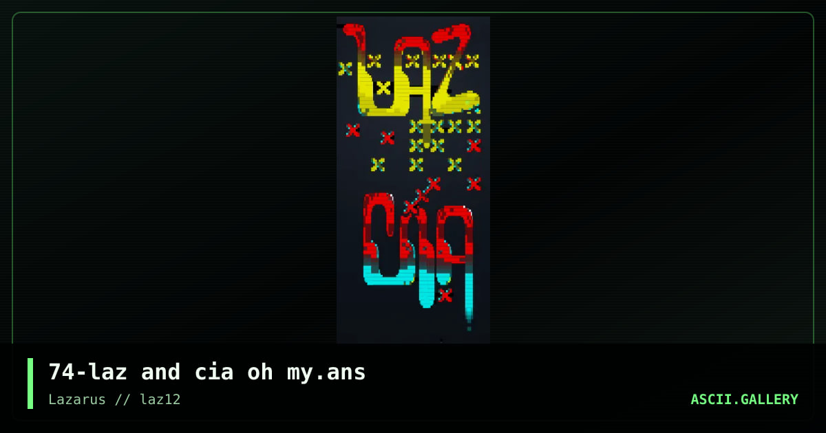 74-laz and cia oh my.ans, by discofunk 1974, 2020