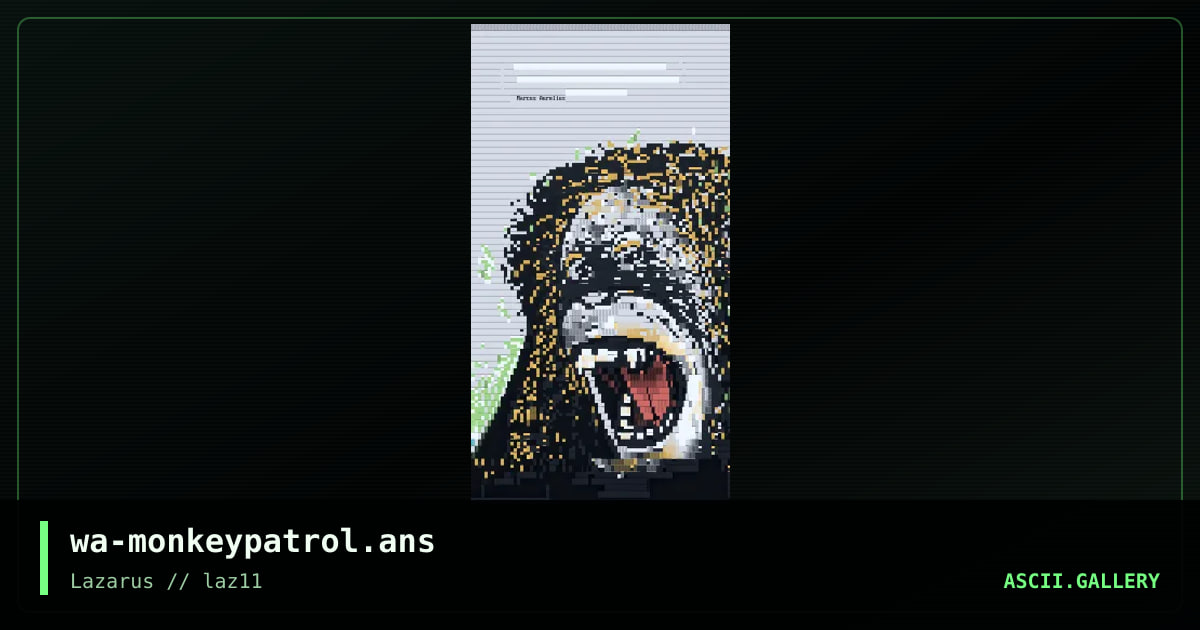 monkey patrol, by warpus, 2020