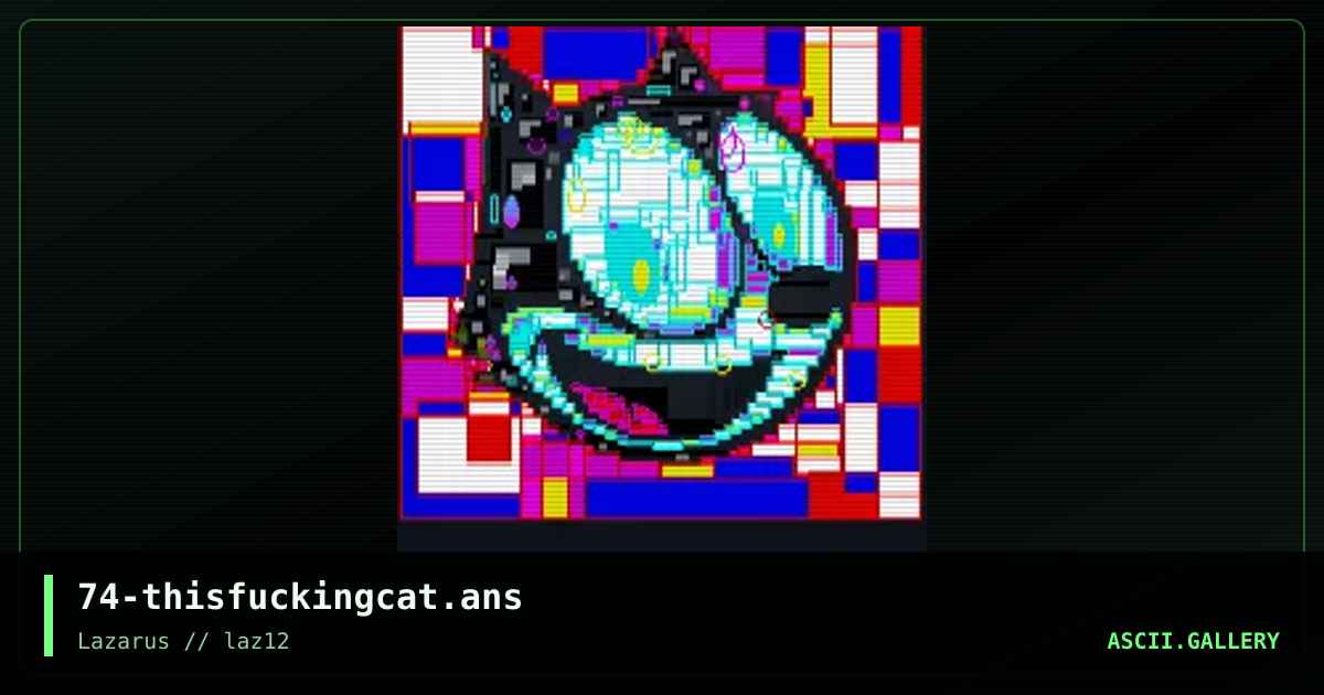 This fucking cat, by discofunk 1974, 2020