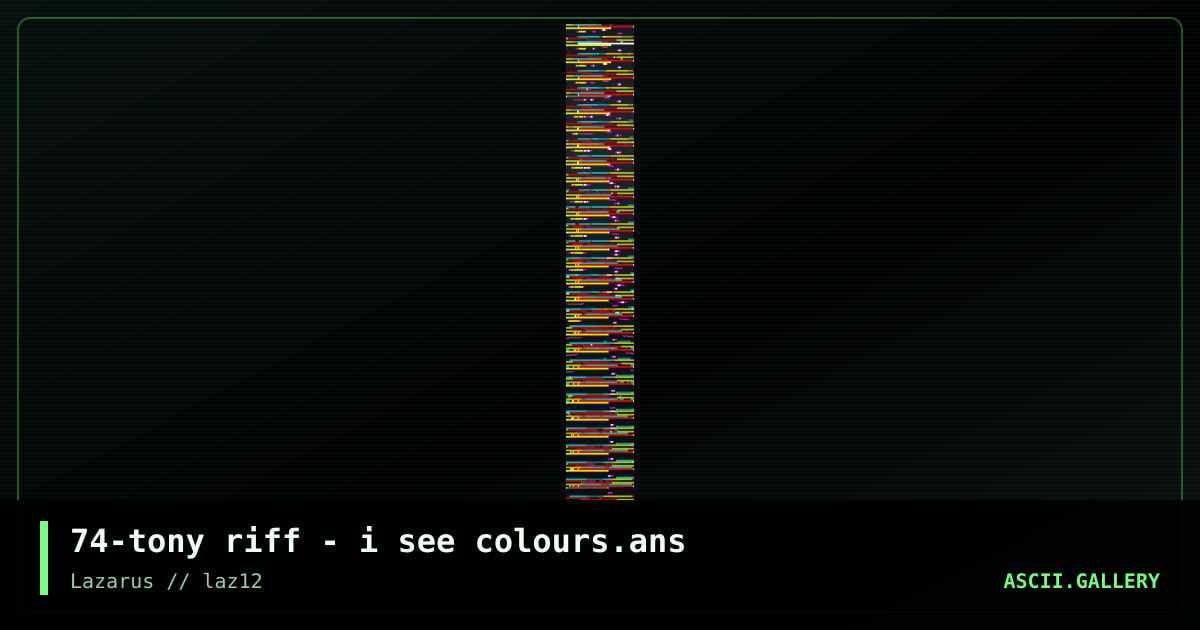Tony Riff - I see colours, by discofunk 1974, 2020