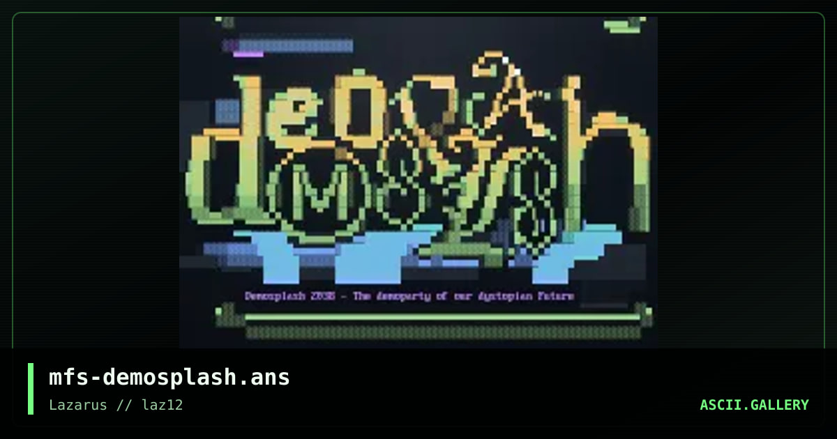 DemoSplash 2038, by mel farr suppastar, 2020