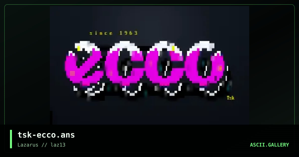 ECCO, by the silent killer, 2021
