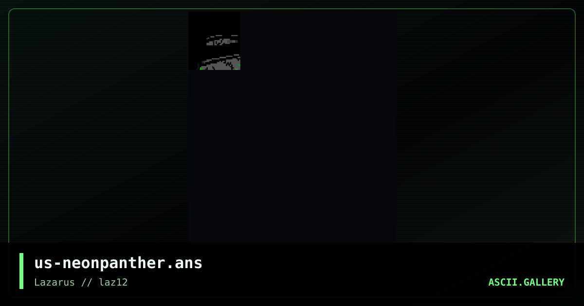 Neon Panther, by warpus, tainted, 2020