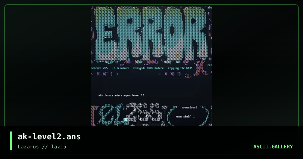 error level, by abstrakt, 2022