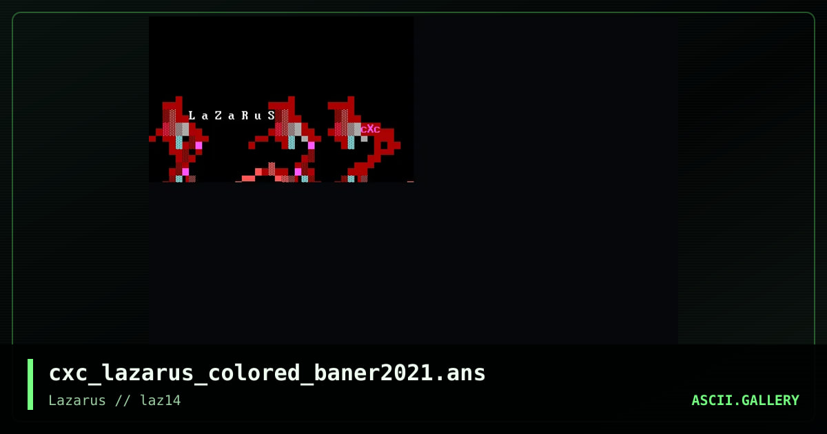Lazarus, by coaxcable, 2021