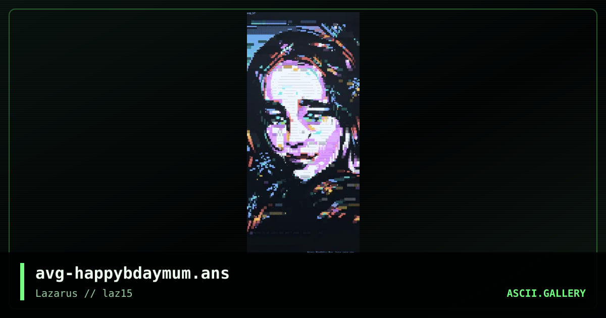 Happy Birthday, Mum!, by avg, 2022