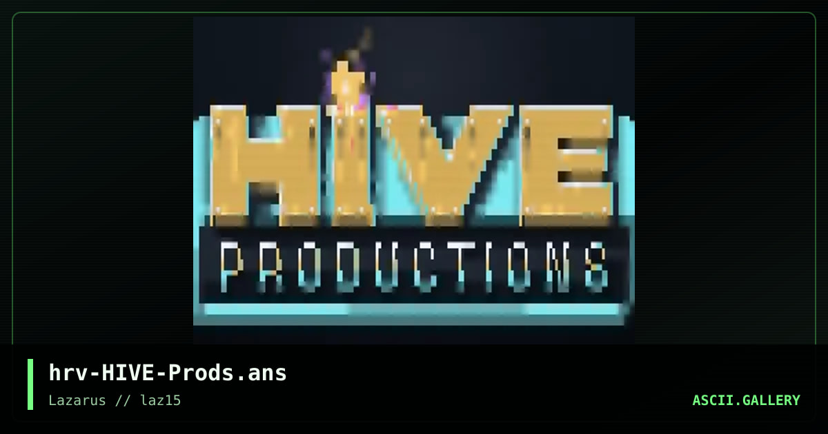 HIVE Productions, by harvest, 2022