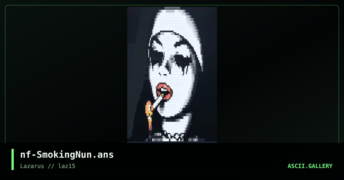 smoking nun, by necro, 2022