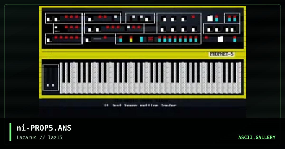 prophet-5, by nitron, 2022