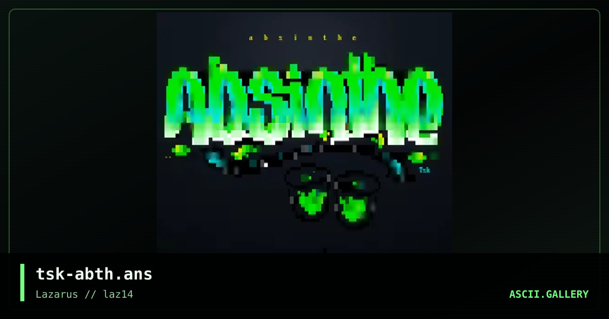 Absinthe, by the silent killer, 2021
