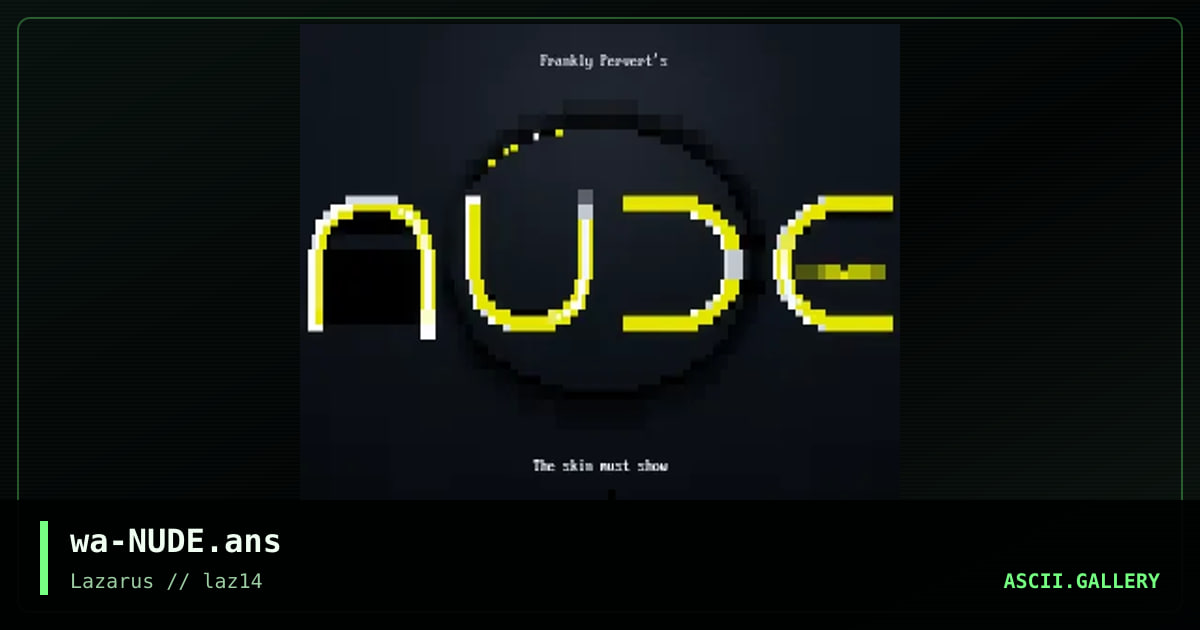 NUDE, by warpus, 2021