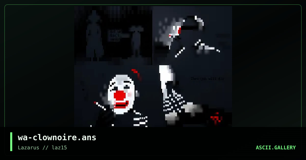 Clownoire, by warpus, 2022