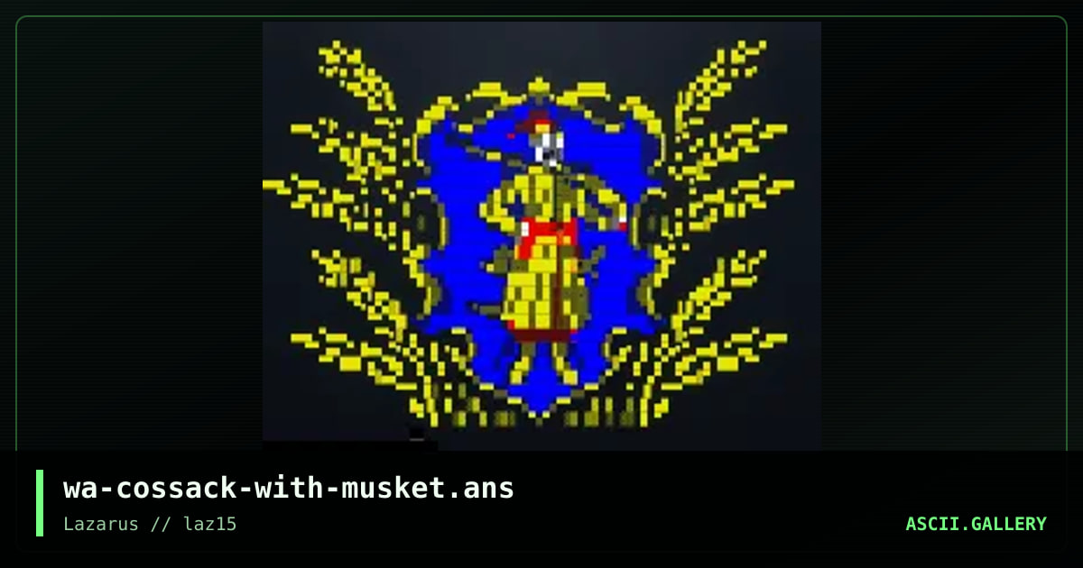 Cossack with musket, by warpus, 2022