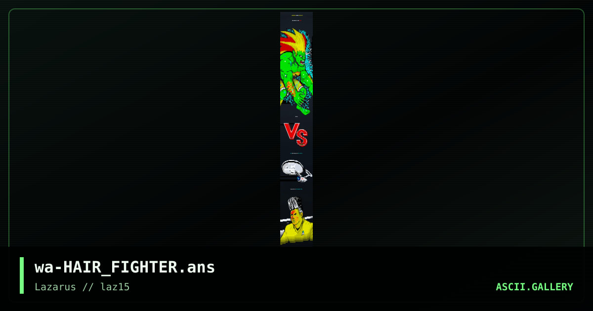 HAIR FIGHTER, by warpus, 2022