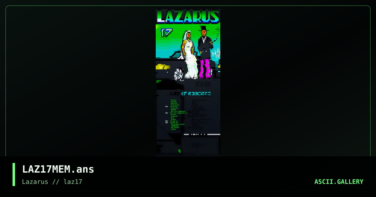 LAZARUS 17 MEMBERLIST, by warpus, 2023