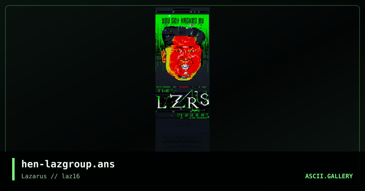 lazarus group, by hennifer, 2023