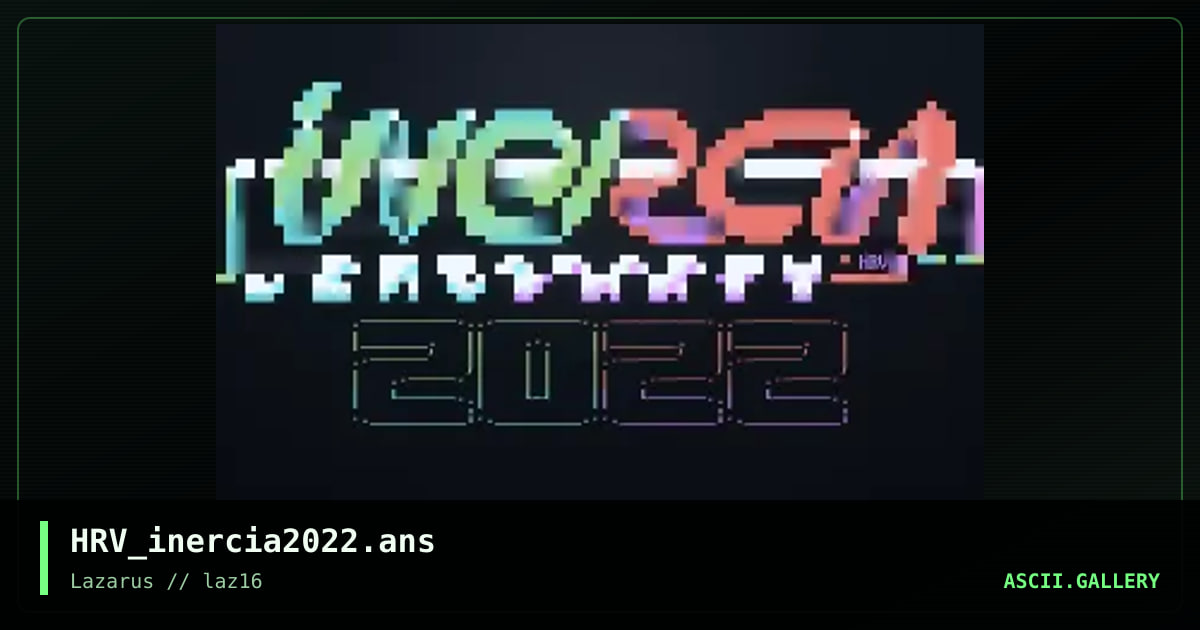 Inercia_Demoparty, by harvest, 2023
