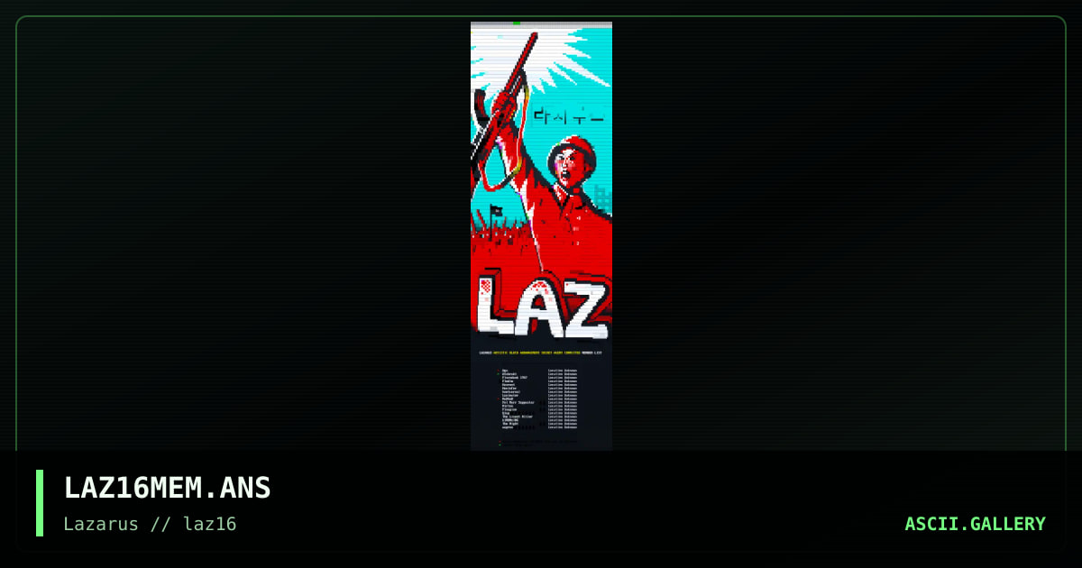LAZ16 MEMBERLIST, by warpus, 2023