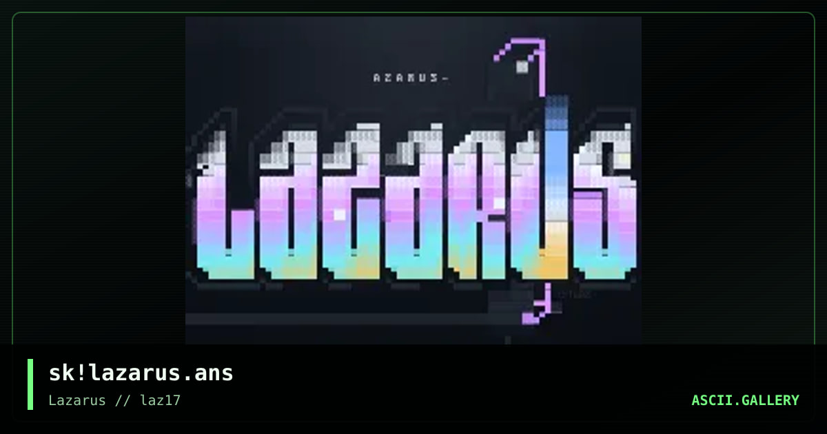 LAZARUS, by simonking, 2023