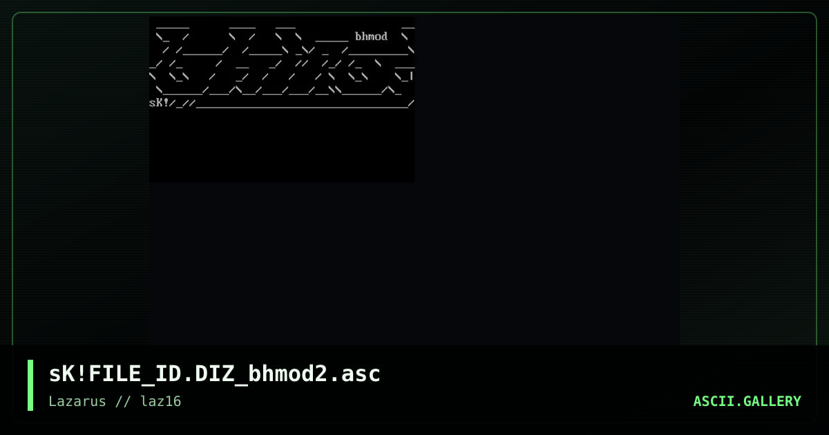 bhmod, by simonking, 2023