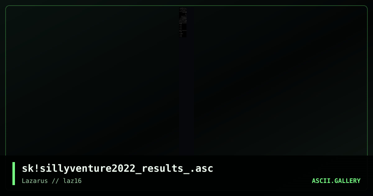 sk!sillyventure2022_results_.asc, by simonking, 2023
