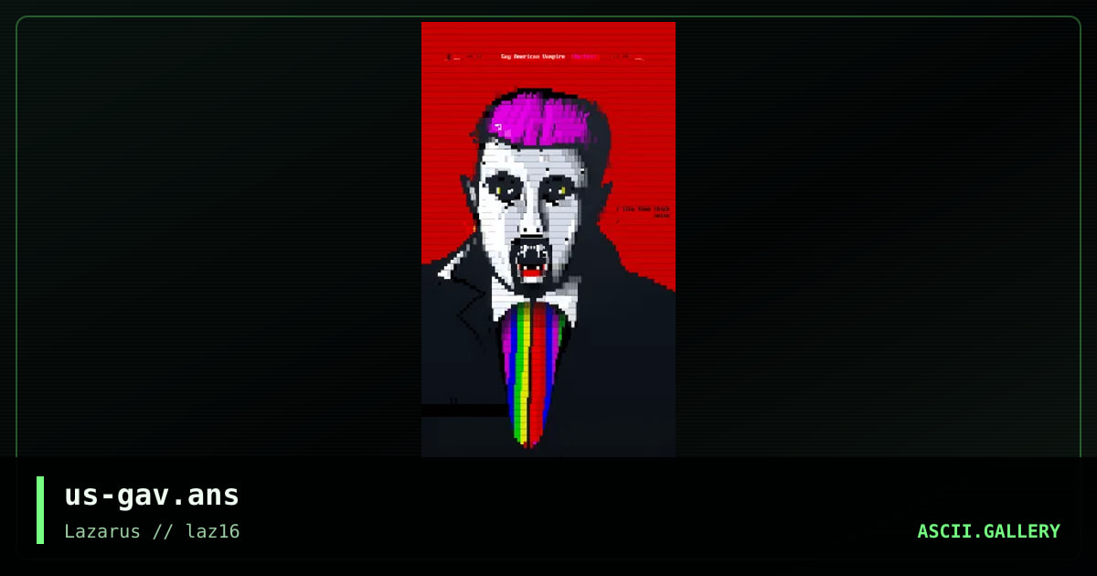 Gay American Vampire, by warpus, the knight, 2023