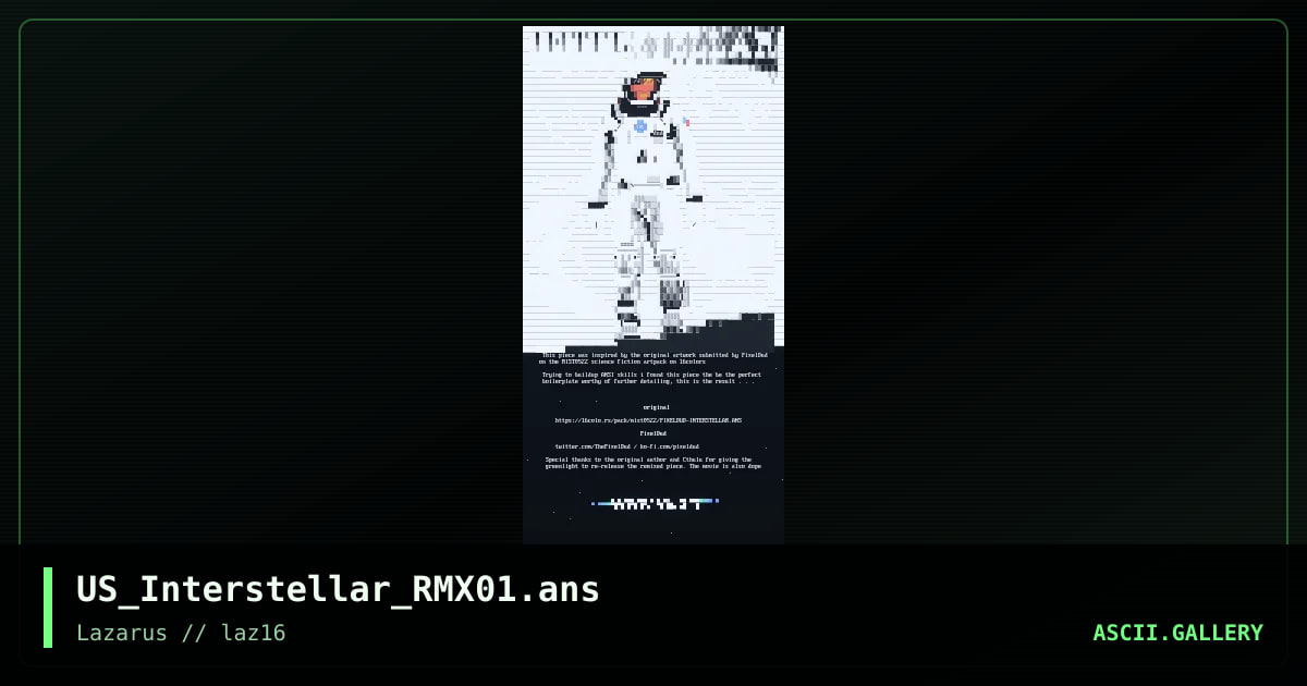 Interstellar RMX, by harvest, pixeldud, 2023